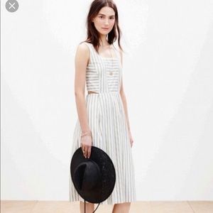 Madewell vertical stripes cut out cotton dress 8